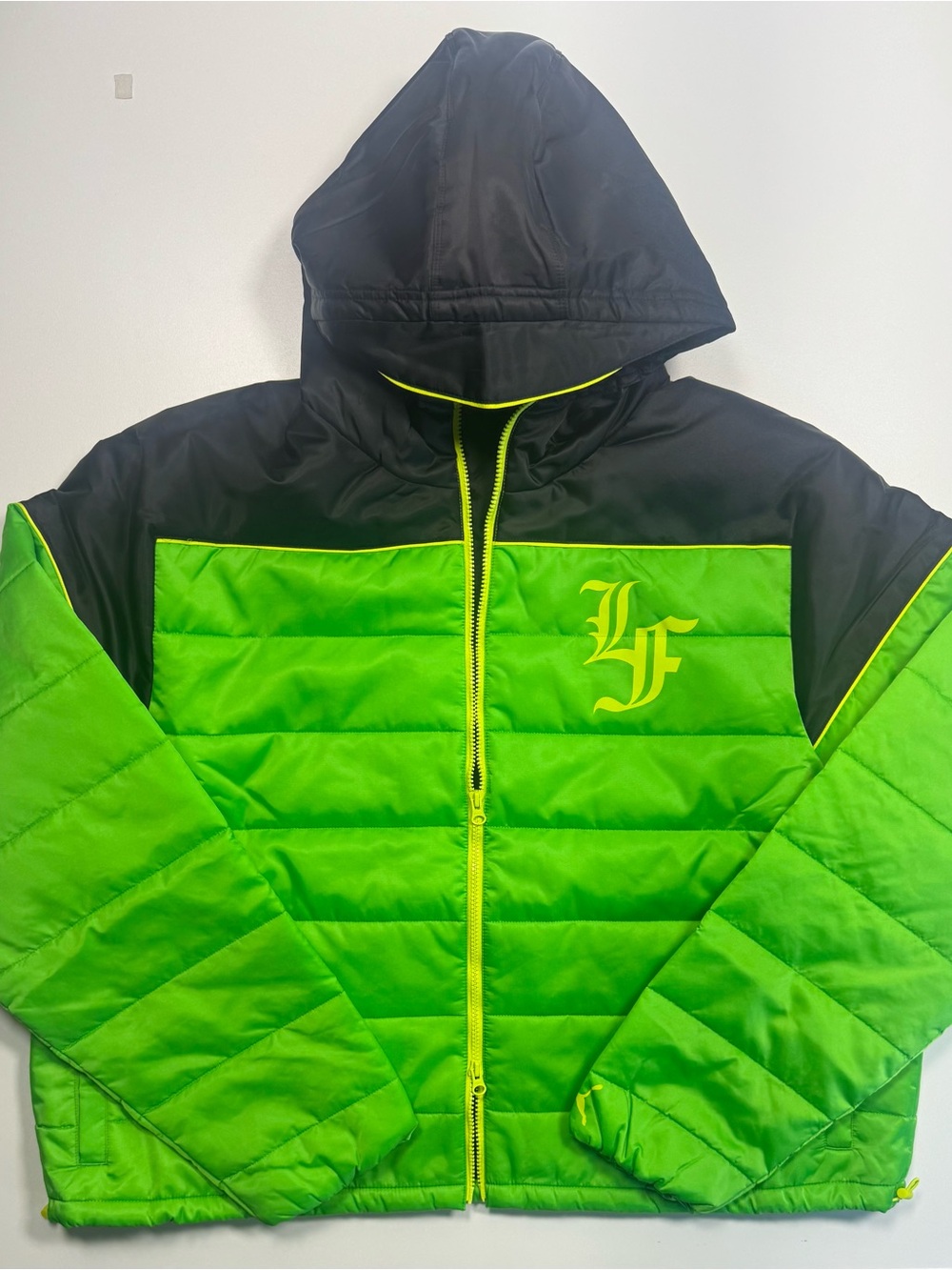 Puma Black Jacket with Neon Green Trim